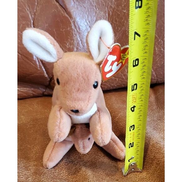 1996 TY 6 Inch Brown Kangaroo Joey Stuffed Animal Plush Toy Collectible Zoo Gift - Picture 12 of 13